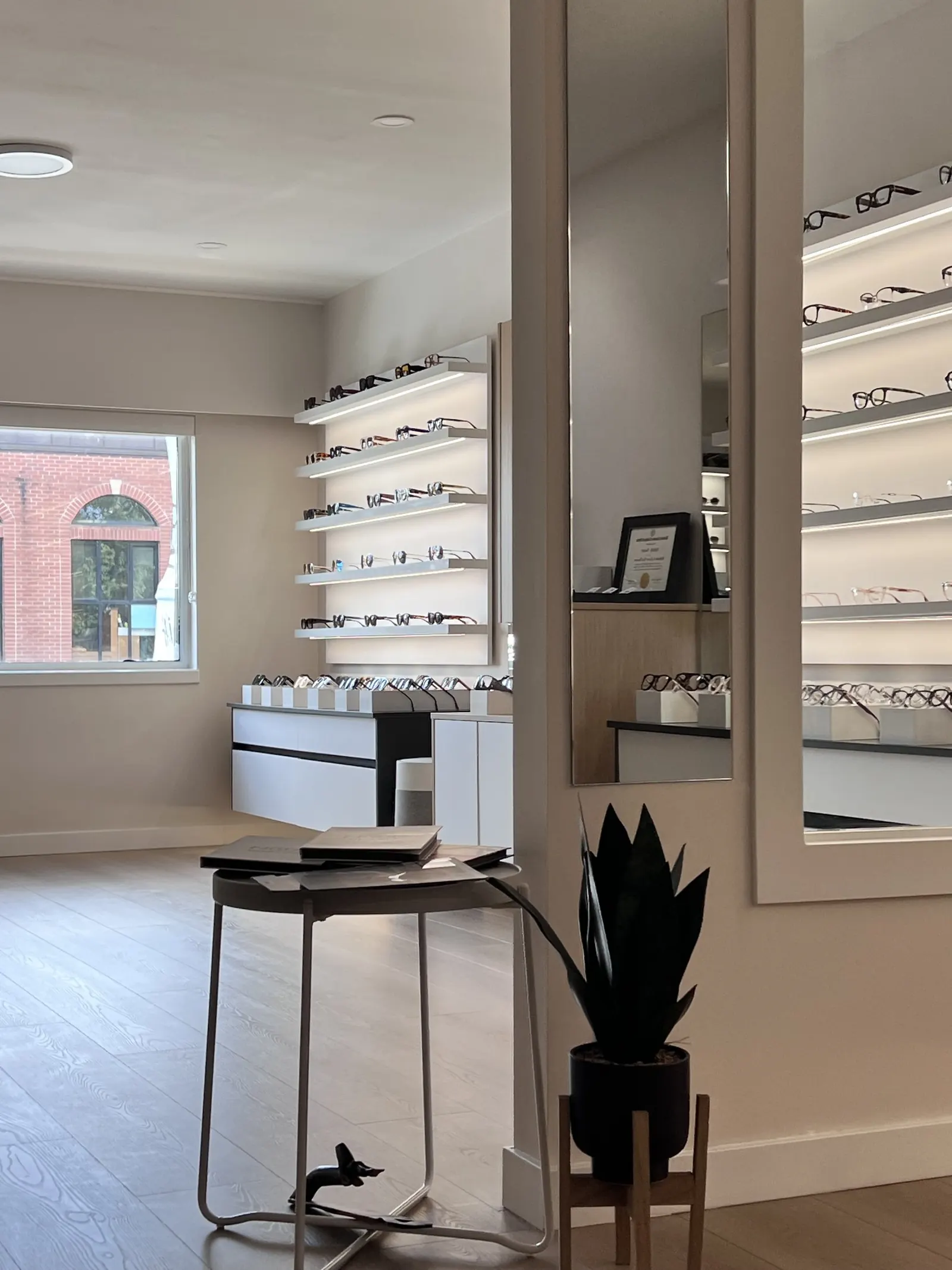 Inside the Noor Eyewear showroom on Hastings Street, Burnaby